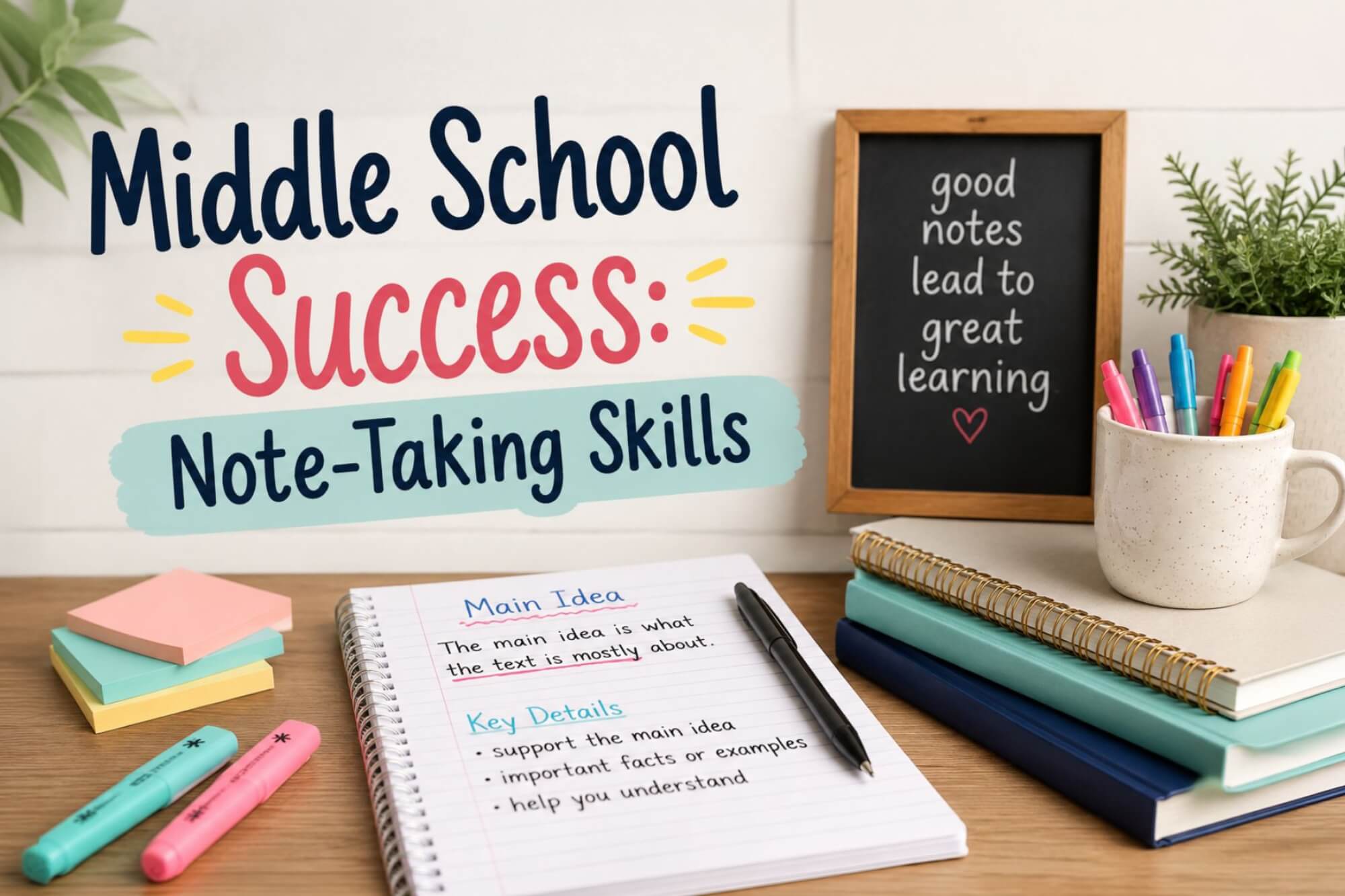 Middle School Success: Note-Taking Skills - WonderWell Learning