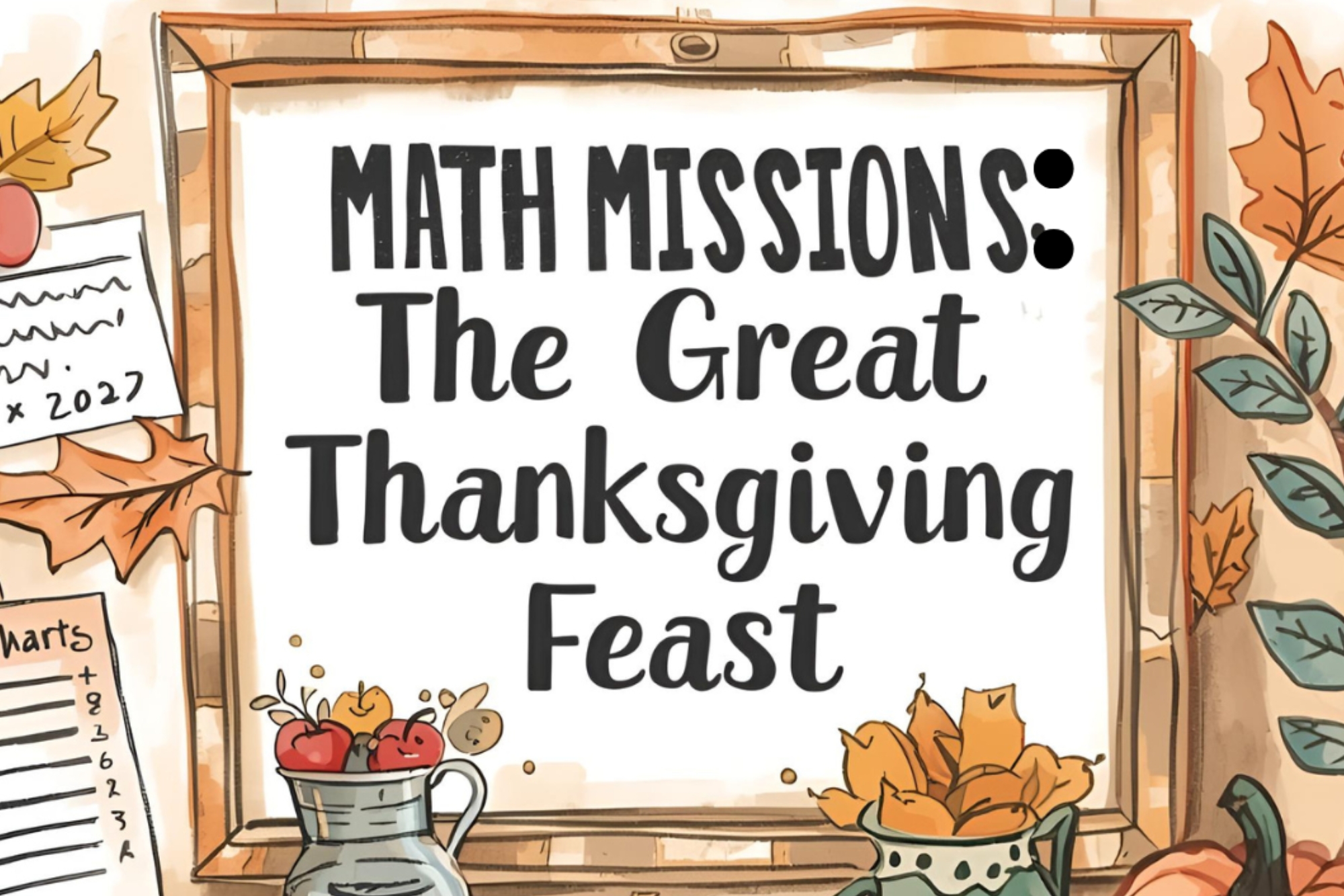 Math Missions: The Great Thanksgiving Feast Challenge - WonderWell Learning