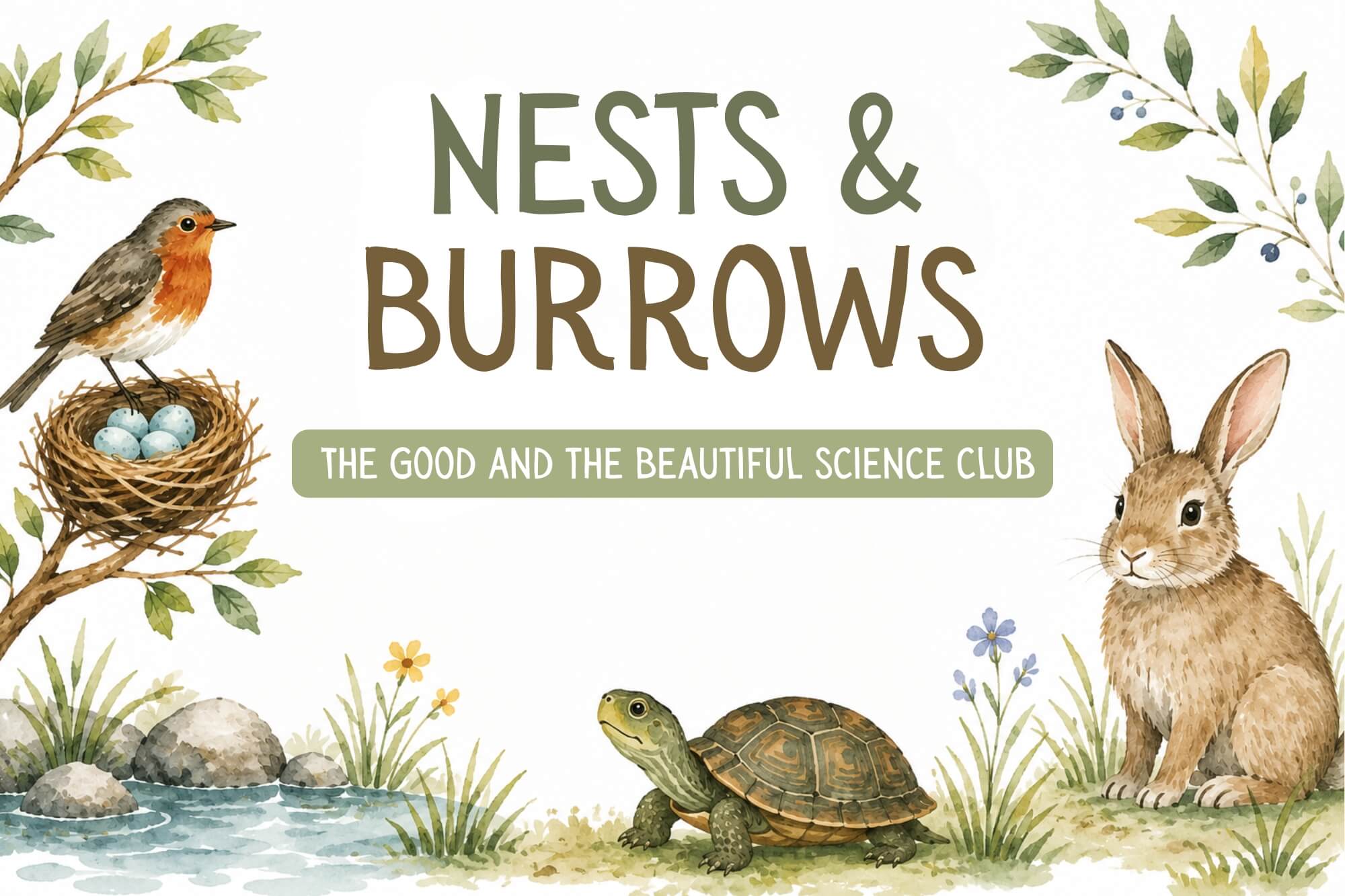 The Good and the Beautiful Science Club: Nests & Burrows - WonderWell Learning