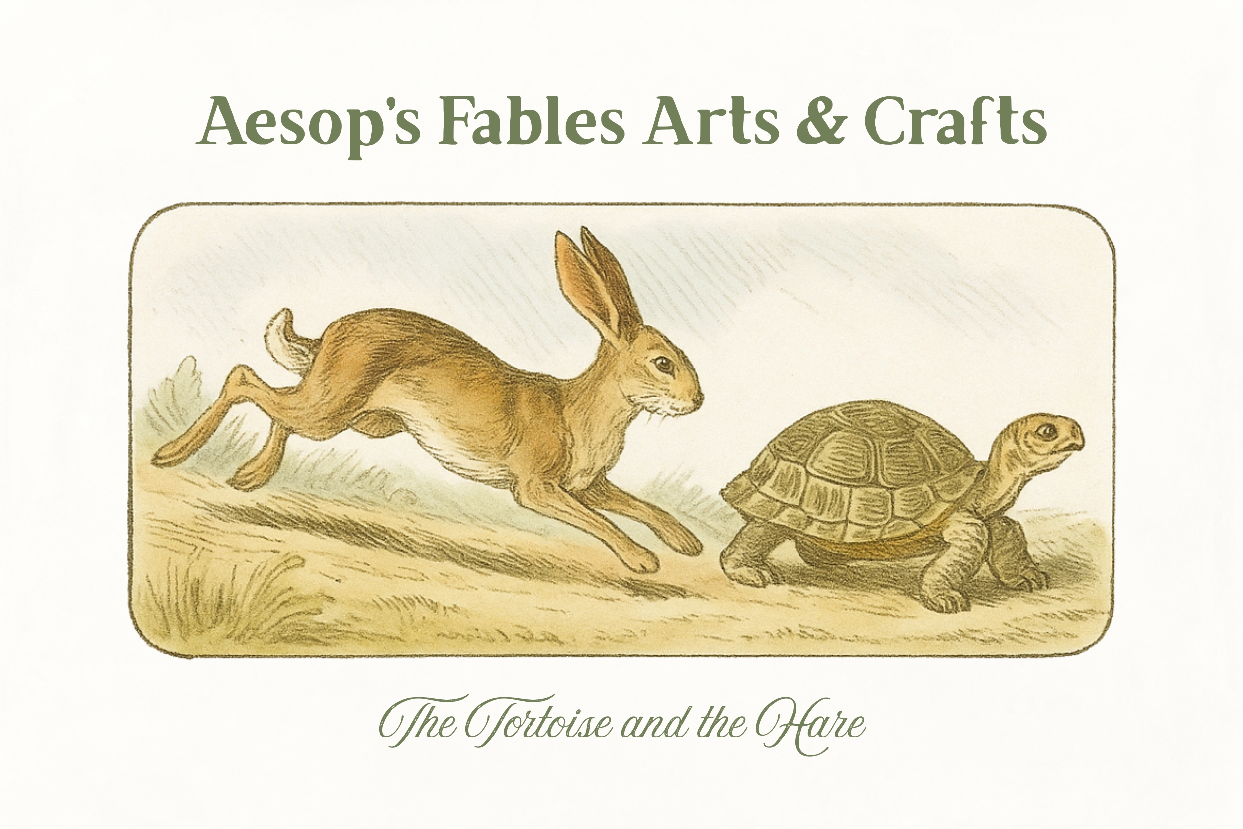 Aesop's Fables Arts & Crafts: The Tortoise and the Hare