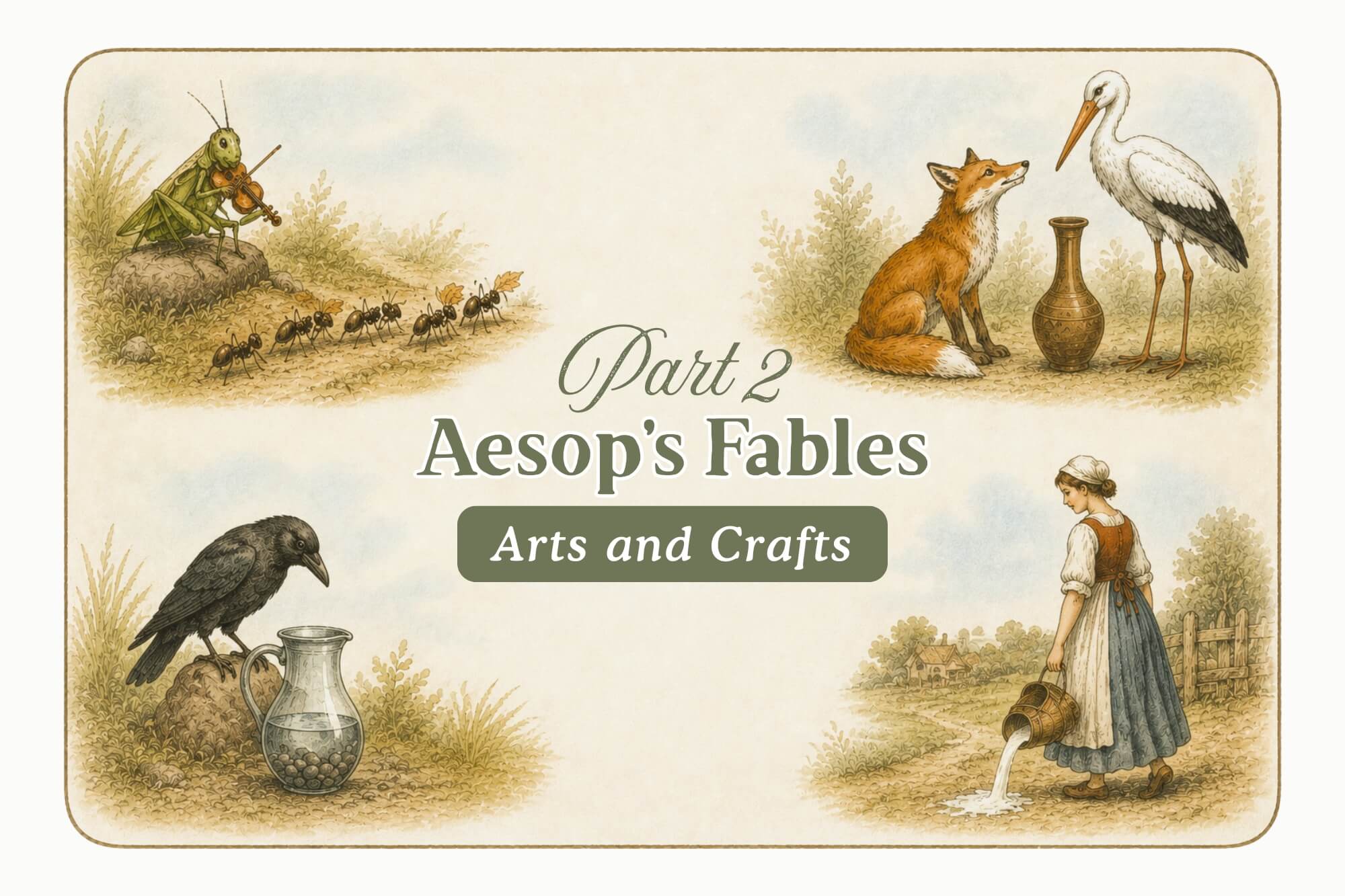 Aesop's Fables Arts & Crafts: Part 2 - WonderWell Learning