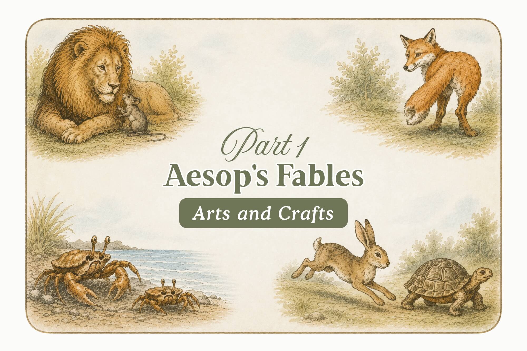 Aesop's Fables Arts & Crafts: Part 1 - WonderWell Learning