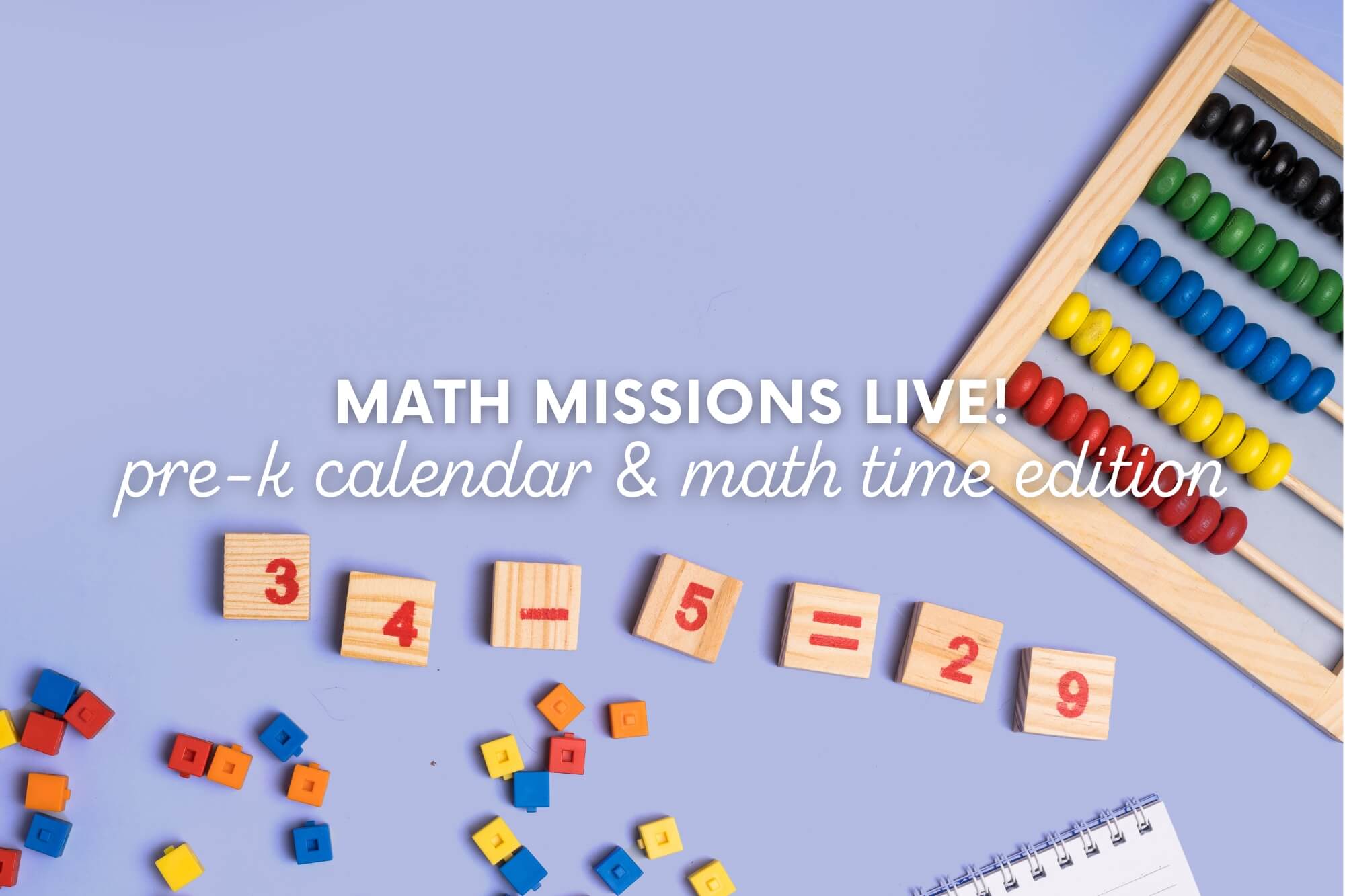 Math Missions: PreK Calendar and Math Time Edition
