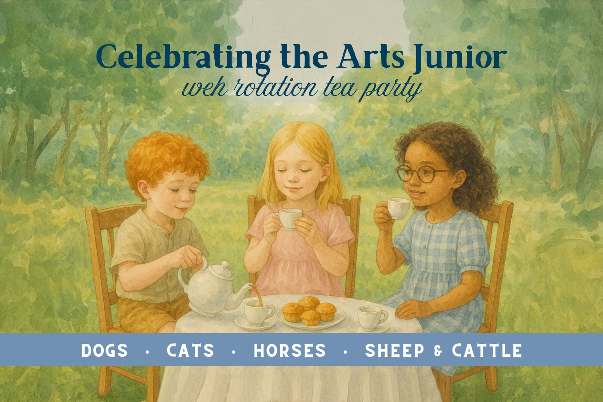 Celebrating The Arts Tea Party (Junior): Dogs, Cats, Horses, Sheep & Cattle