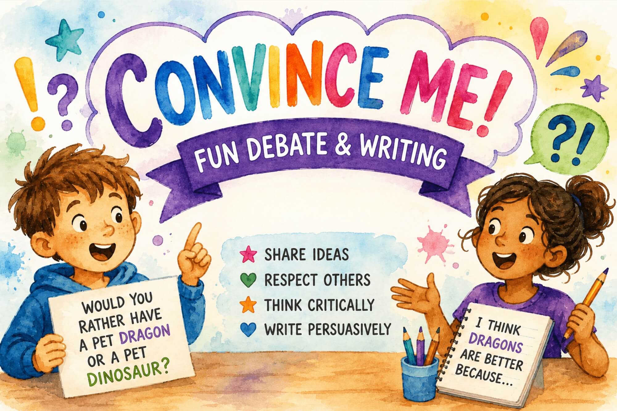 Convince Me! Fun Debate & Writing Club - WonderWell Learning