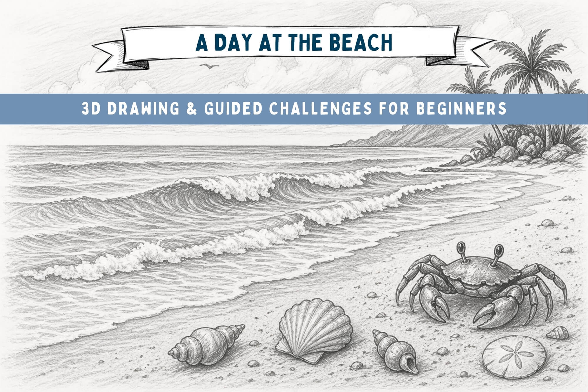 3D Drawing Challenge: Day At The Beach