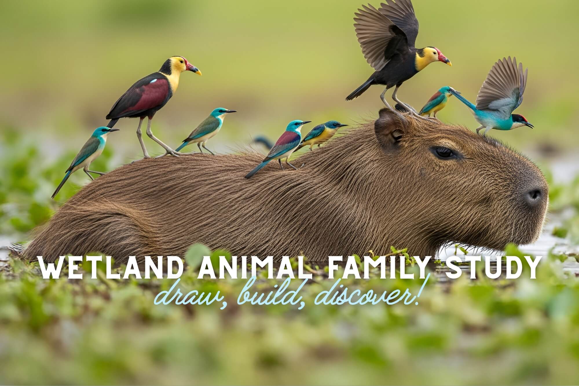 Draw, Build, and Discover! Wetland Animals - WonderWell Learning