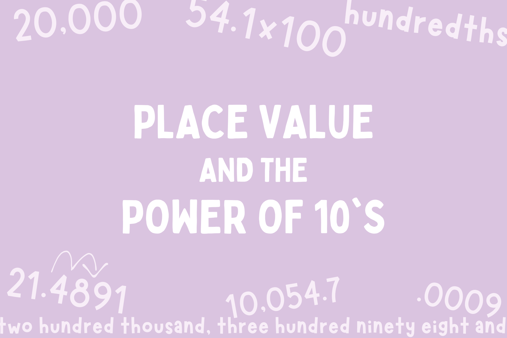 MBIMS 01: Place Value and the Power of 10's