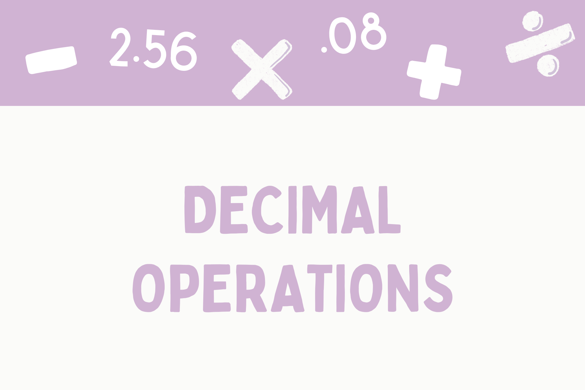 MBIMS 12: Decimal Operations - WonderWell Learning