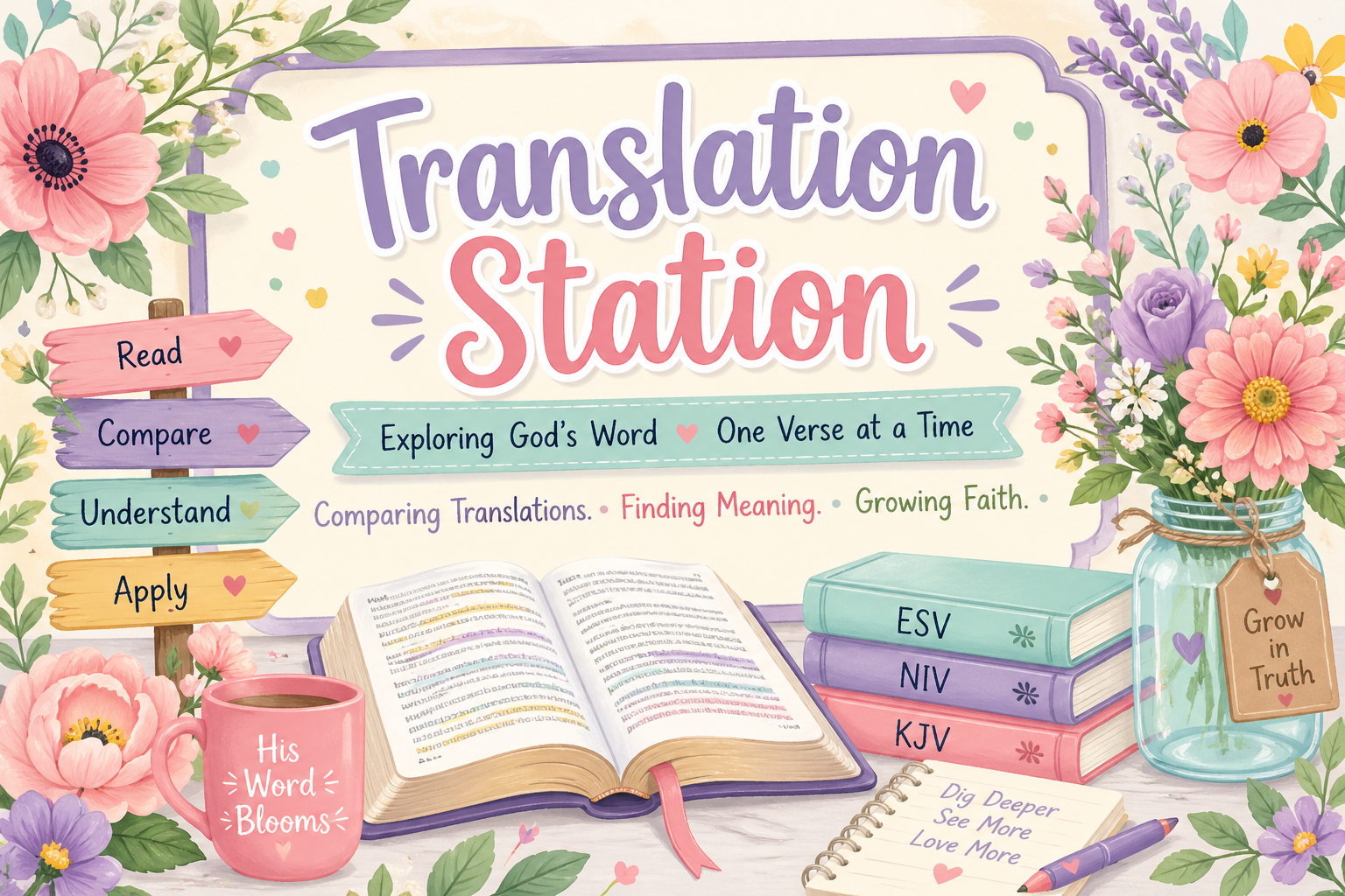 Translation Station: Comparing Bible Translations - WonderWell Learning