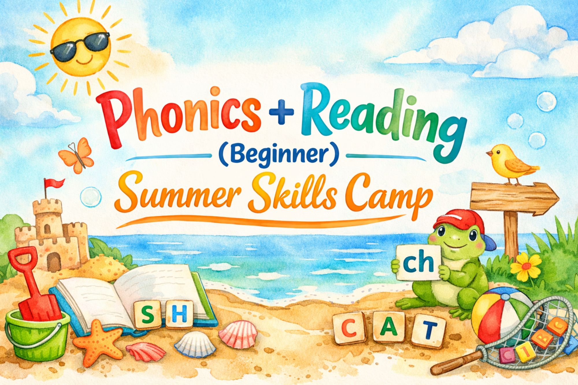 Phonics + Reading (Beginner): Summer Skills Camp - WonderWell Learning