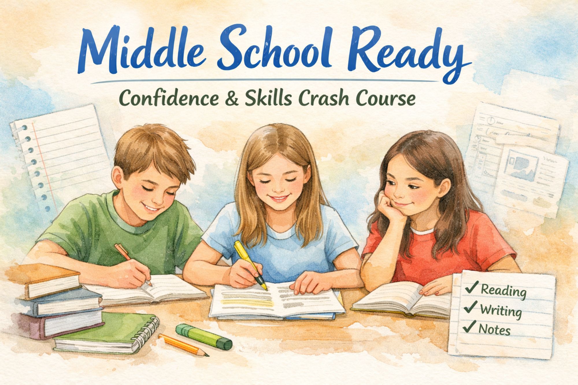 Middle School Ready: Confidence & Skills Crash Course - WonderWell Learning