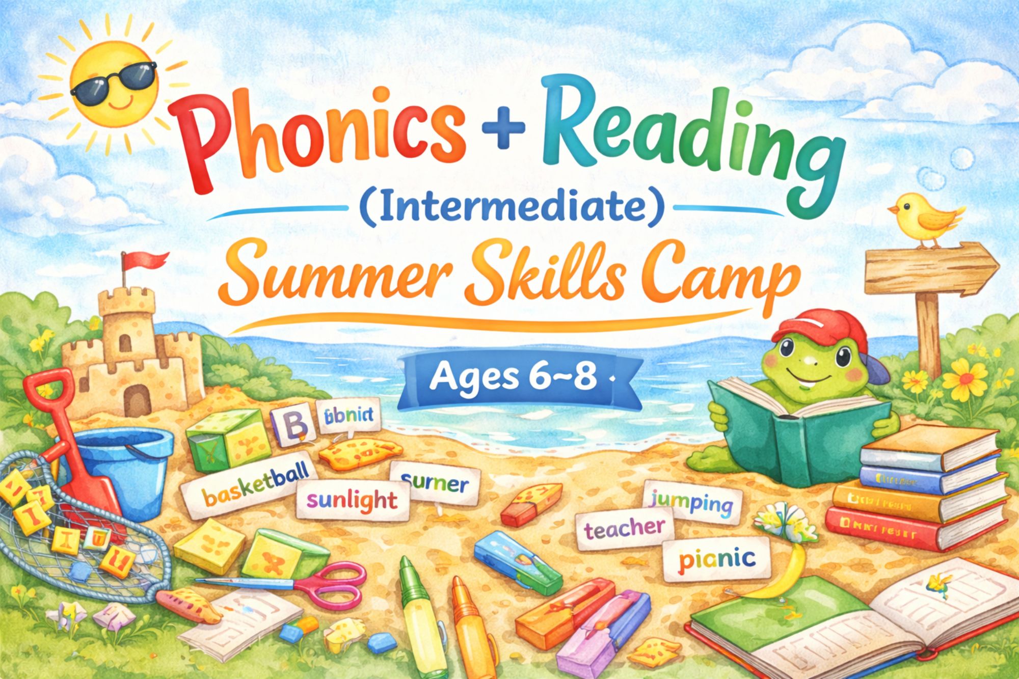 Phonics + Reading (Intermediate): Summer Skills Camp - WonderWell Learning